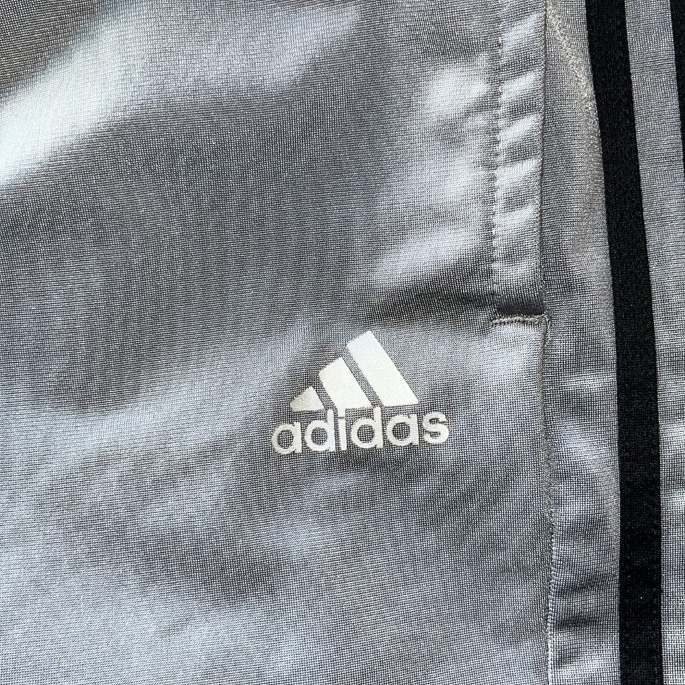 Adidas charcoal gray tricot track pants size L - Picture 3 of 6
